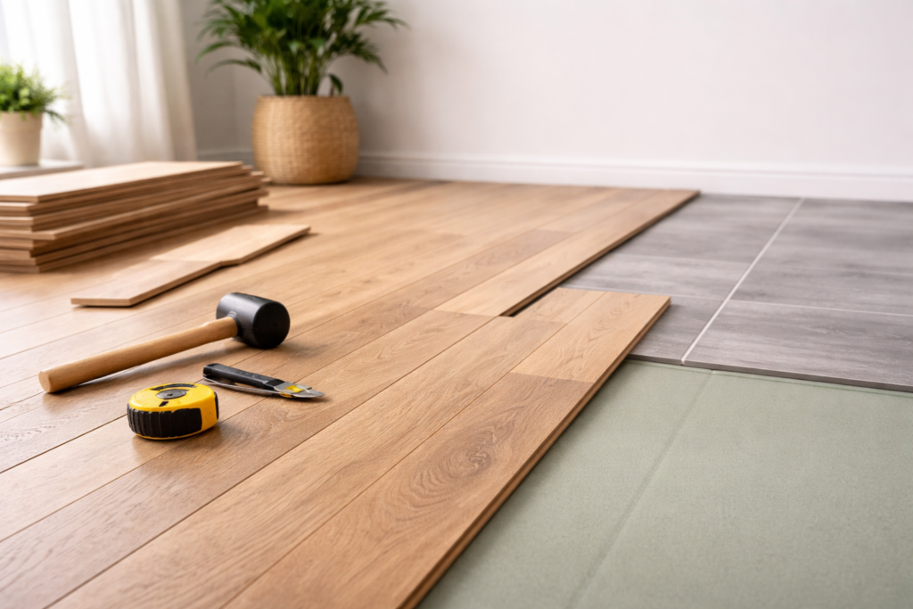 Professional parquet flooring installation in Luxembourg interior